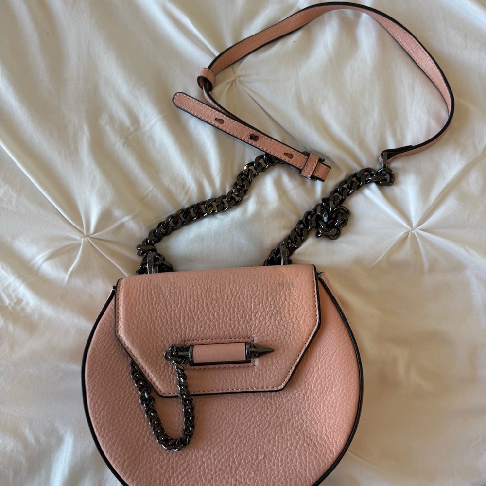 MACKAGE Wilma Round Pink Crossbody Bag